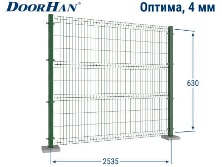 Купить 3D заборную секцию ДорХан 2535×630 мм в Кузнецке от 1034 руб.
